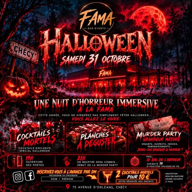 Affiche Halloween du 31 octobre 2026